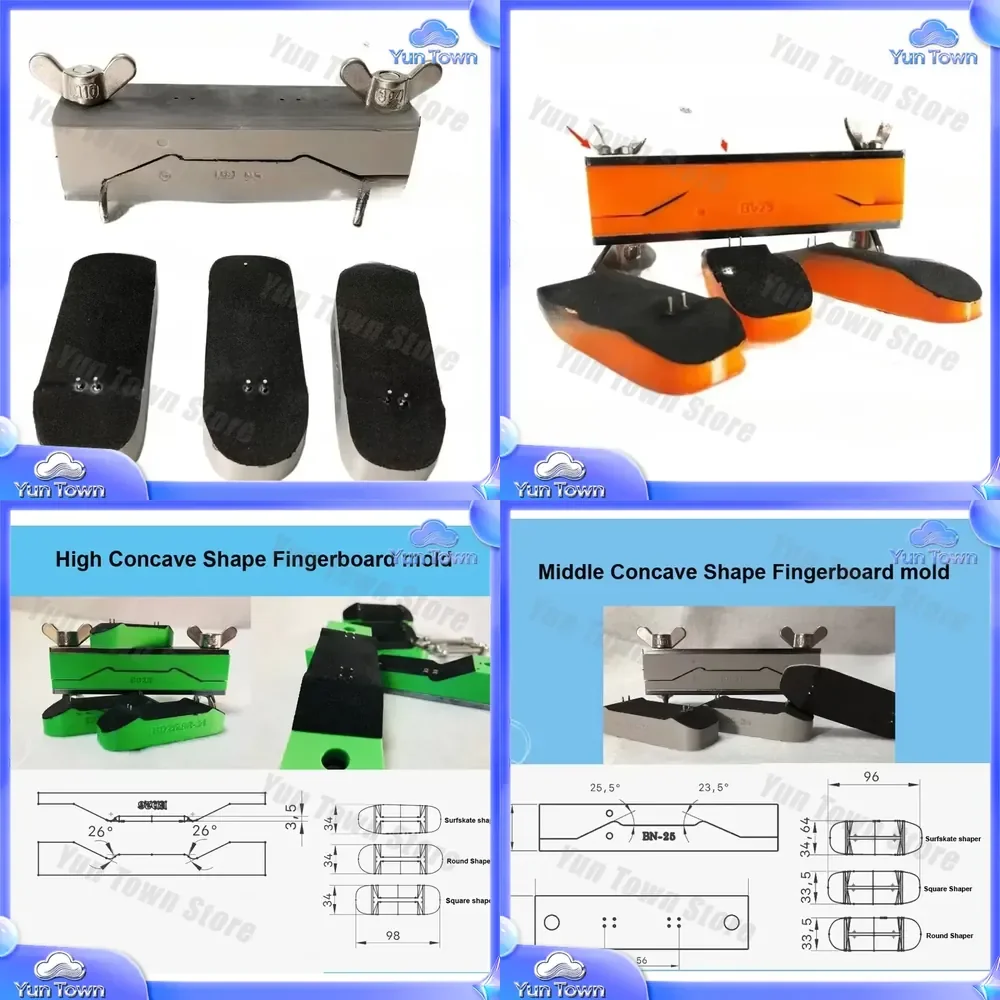 High Quality New Metal Fingerboard Mold for Skateboard Deck DIY Casting Tool for Finger Skateboard Accessories