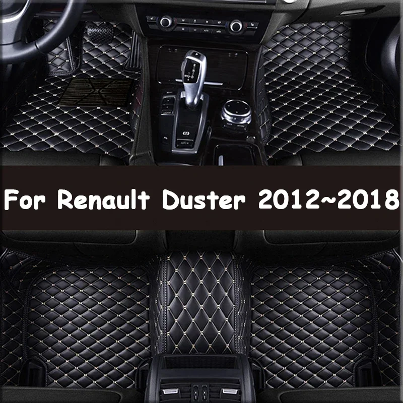 

Автомобильные коврики для Renault Duster 2012 ~ 2018 авто дропшиппинг центр авто аксессуары для интерьера кожаные ковры коврики подушечки для ног 05