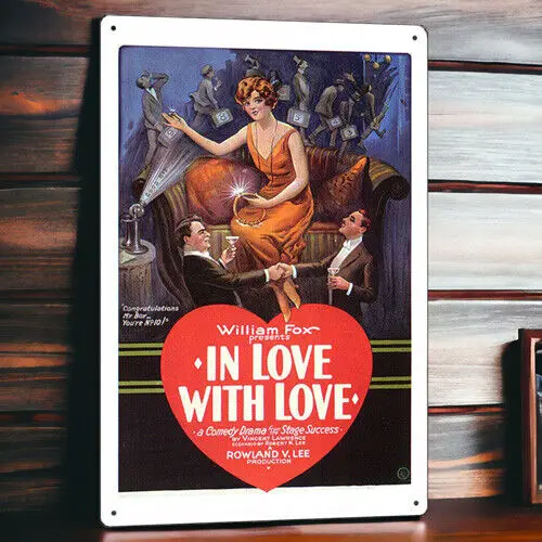 In Love with Love Metal Movie Poster Tin Sign Plaque Wall Decor Film 8