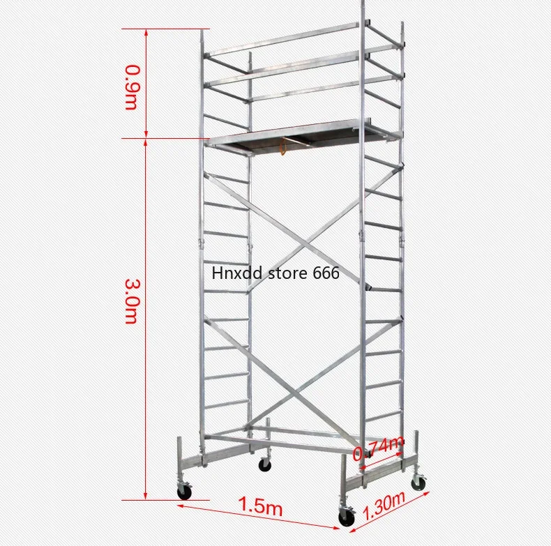 All aluminum alloy folding quick loading mobile scaffolding engineering ladder climbing climbing platform ladder