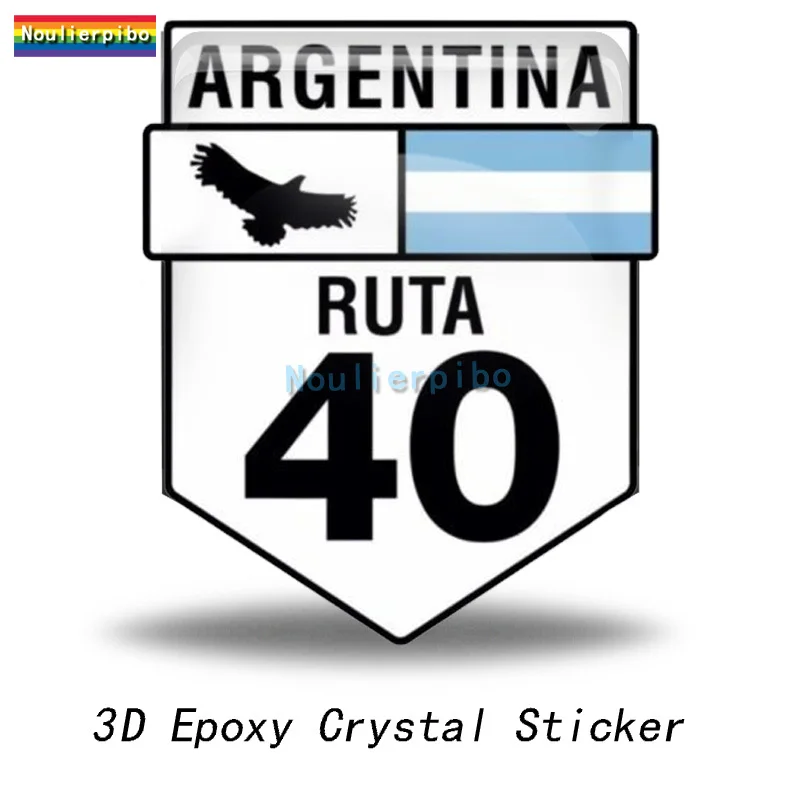 3D Creative Crystal Epoxy Dome Decal Argentina Badge Vinyl Decal Motorcycle Helmet Car Silicone Parts Hubcap Mobile Phone Decal