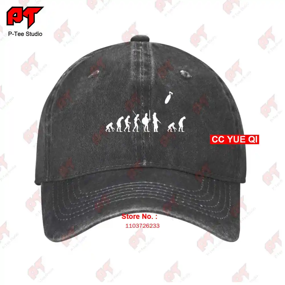 Evolution Of Man Bomb Start Over Weapons Baseball Caps Truck Cap XTSY