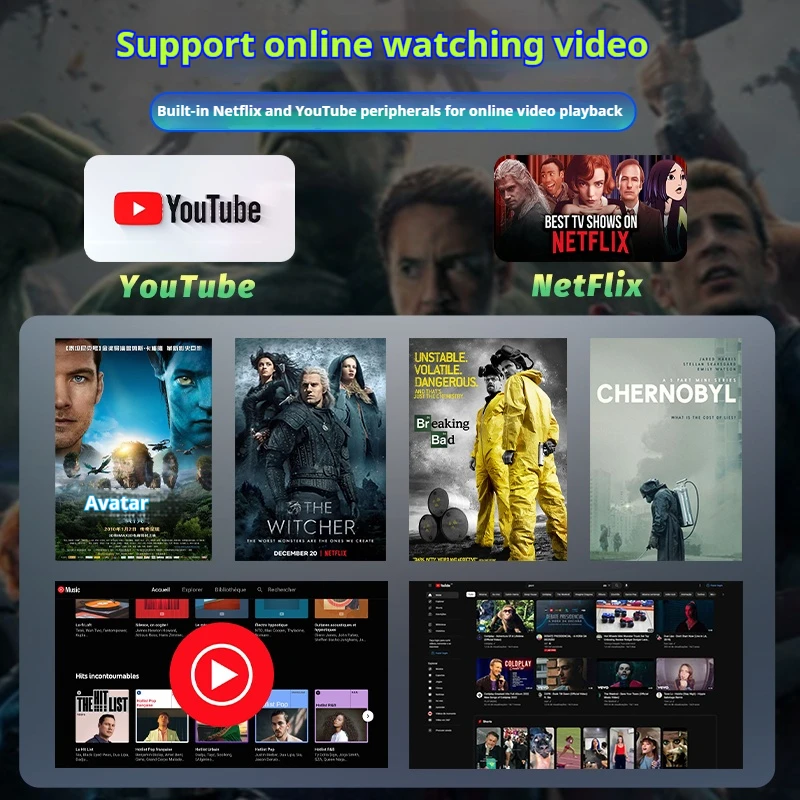 Universal Wireless CarPlay Adapter Dual WiFi Android Auto Smart AI Box With YouTube Netflix IPTV and Additional Apps for ios