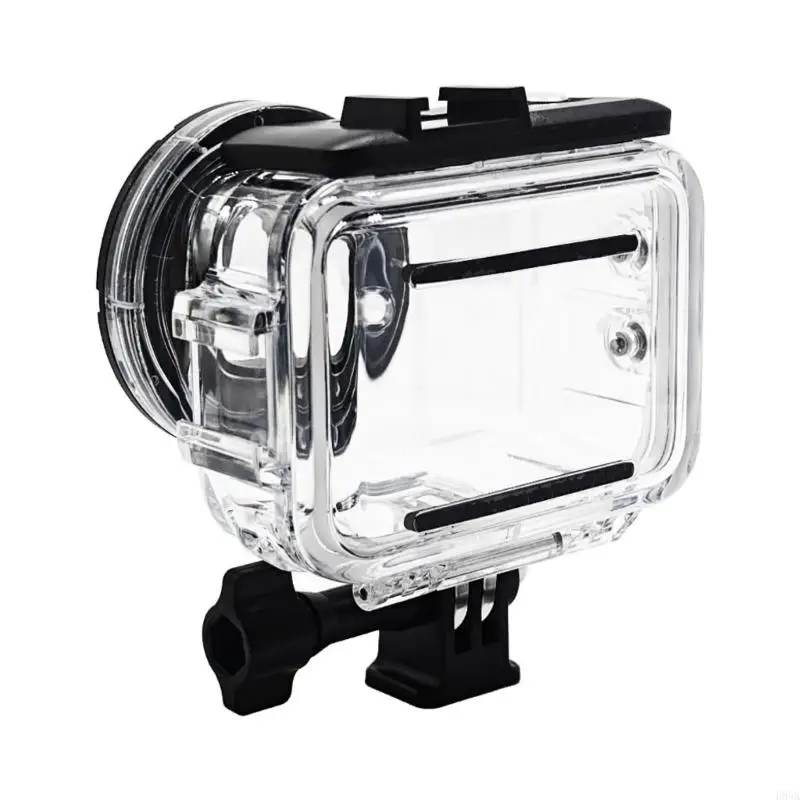 حافظة للتصوير تحت الماء بطول 50 متر، غطاء كاميرا إبهام، عدسة زجاجية بصرية، قفل آمن