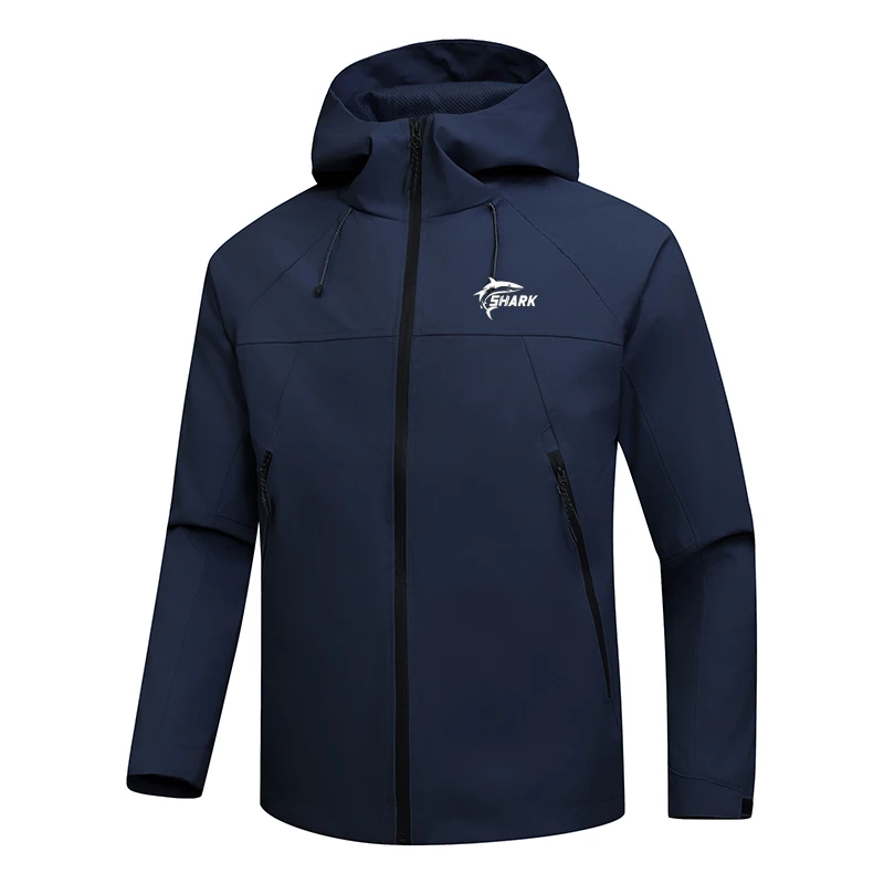 

Men's fashionable windproof zipper hooded jacket, casual outdoor baseball jacket, sportswear, suitable for street running and da