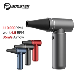 Booster Jet Fan Turbo Mini Bathing, Portable Air Blower, Electrical Turbo Blower, Cleaner Car Books, 110000RPM