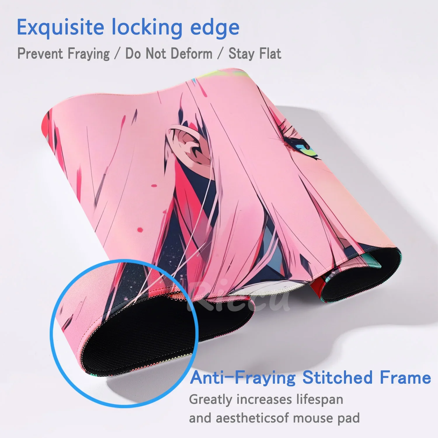 Duża podkładka pod mysz Anime Darling in the FranXX 02 Gaming Mousepad Big Mouse Mat Zero Two XXL 90x40 HD Print Keyboard Pads Desm Mat