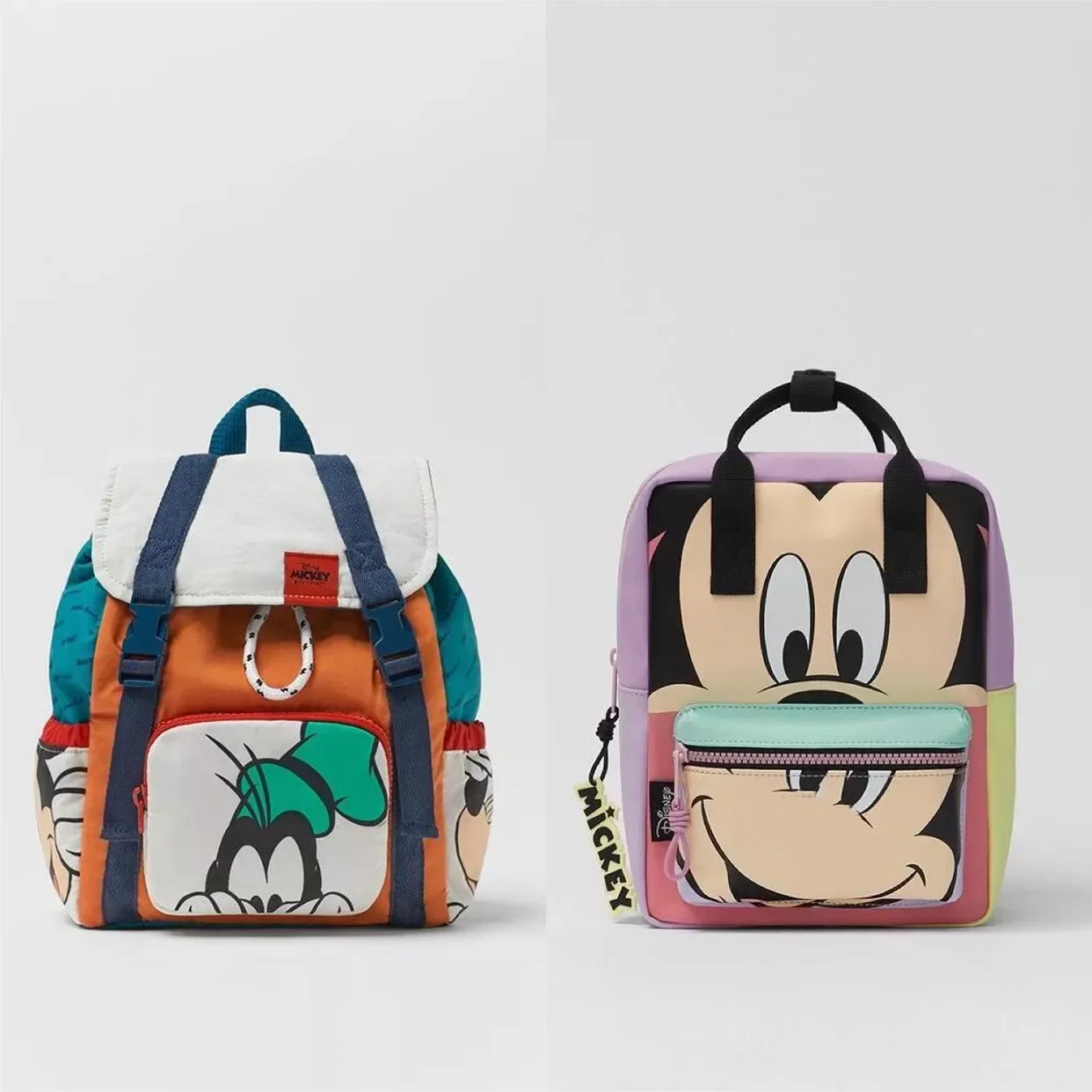 Cute Mickey Mouse Kids Bacpack Anime Donald Duck Plut Pattern Backpack Bag Cartoon School Bag Children\'s Small Travel Bag Gift