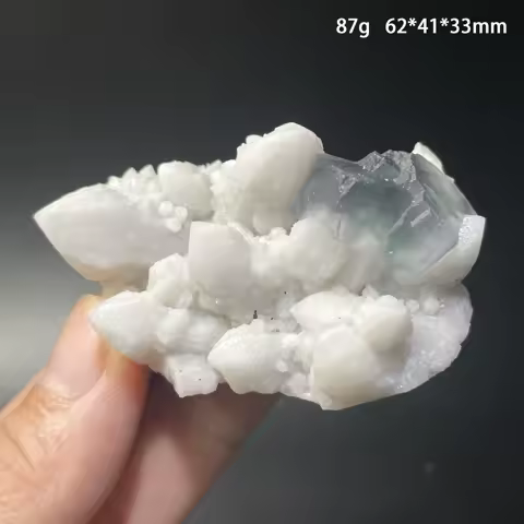 Natural Inner Mongolia octahedral green fluorite mineral specimens + healing quartz crystals and stones rock gemstone