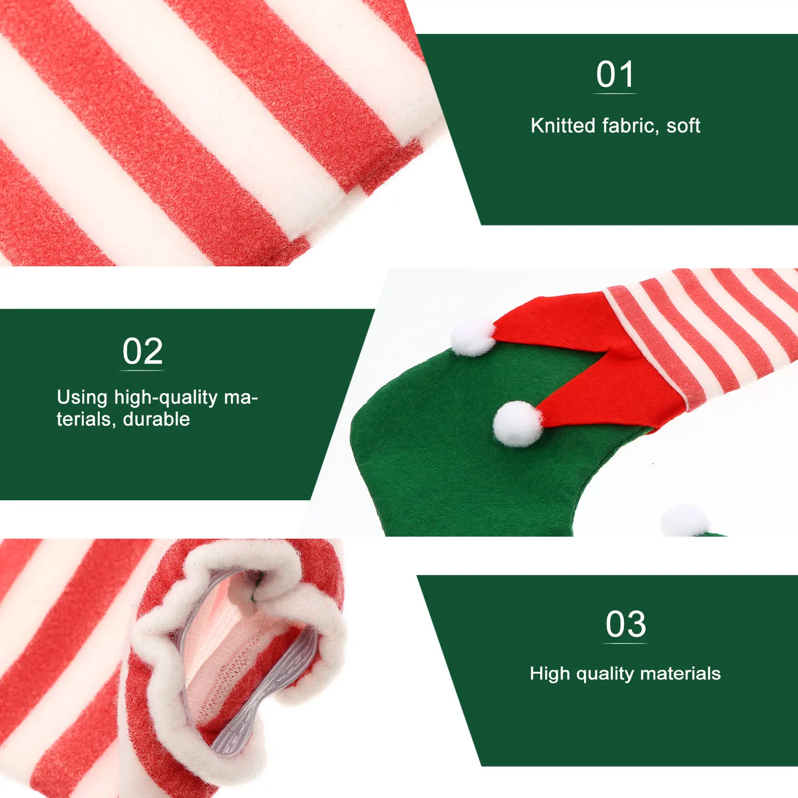 

4Pcs Furniture Leg Covers Chair Feet Protectors Noise Reduction Christmas Elf Chair Foot Covers Table Feet Sleeves Floor