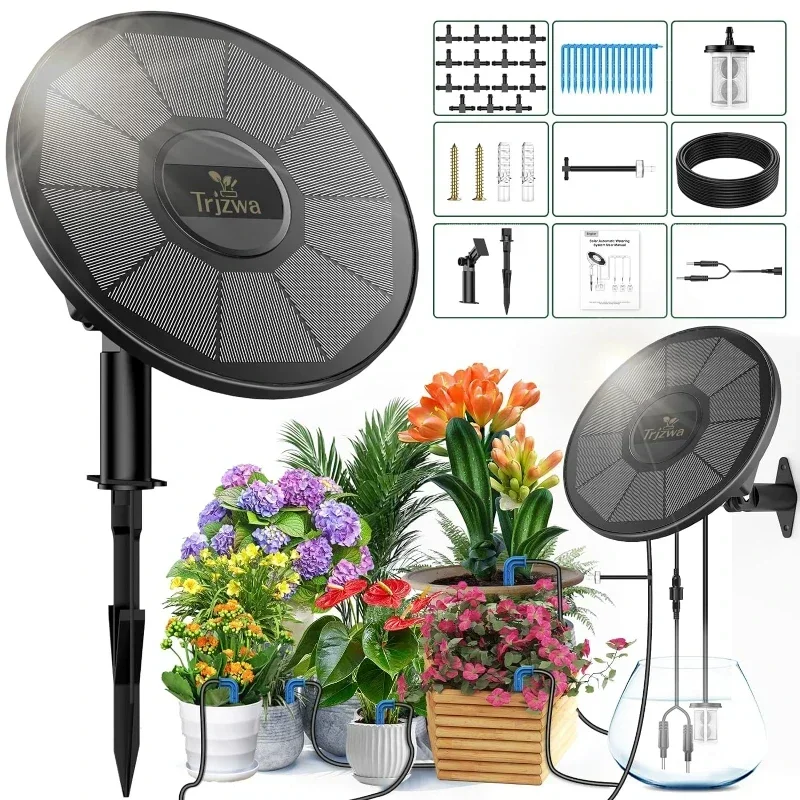 

New Solar Automatic Drip Irrigation System Kit DIY Irrigation System for Garden Outdoor Indoor Gardening System 9 Timing Modes