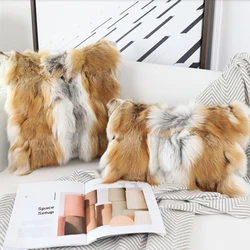 Home decorate Sofa Cushion Fox Fur Pillow Cover, Cushion Cover, China Factory Wholesale, CX-D-45/Z