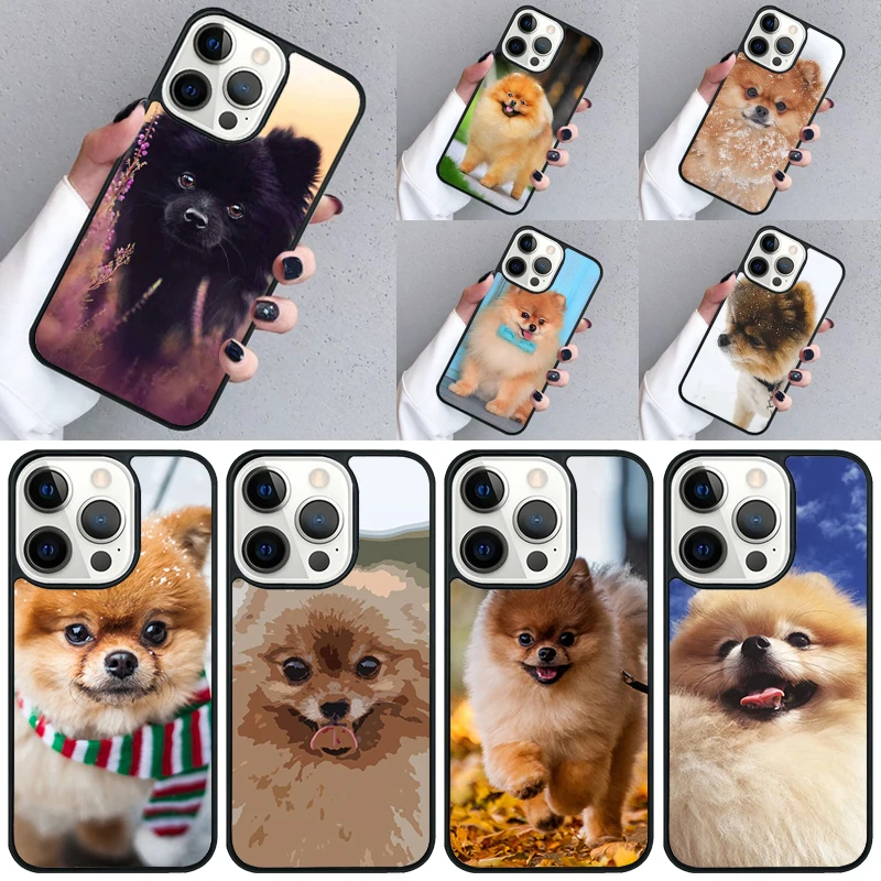 Pomeranian Dog Phone Case For iPhone 16 15 13 14 Pro Max 11 12 Mini Plus 2022 XR XS MAX Shell Cover coque