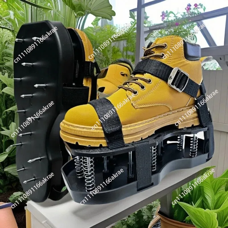 Garden lawn soil loosening shoes Garden lawn soil loosening spikes Soil loosening artifact