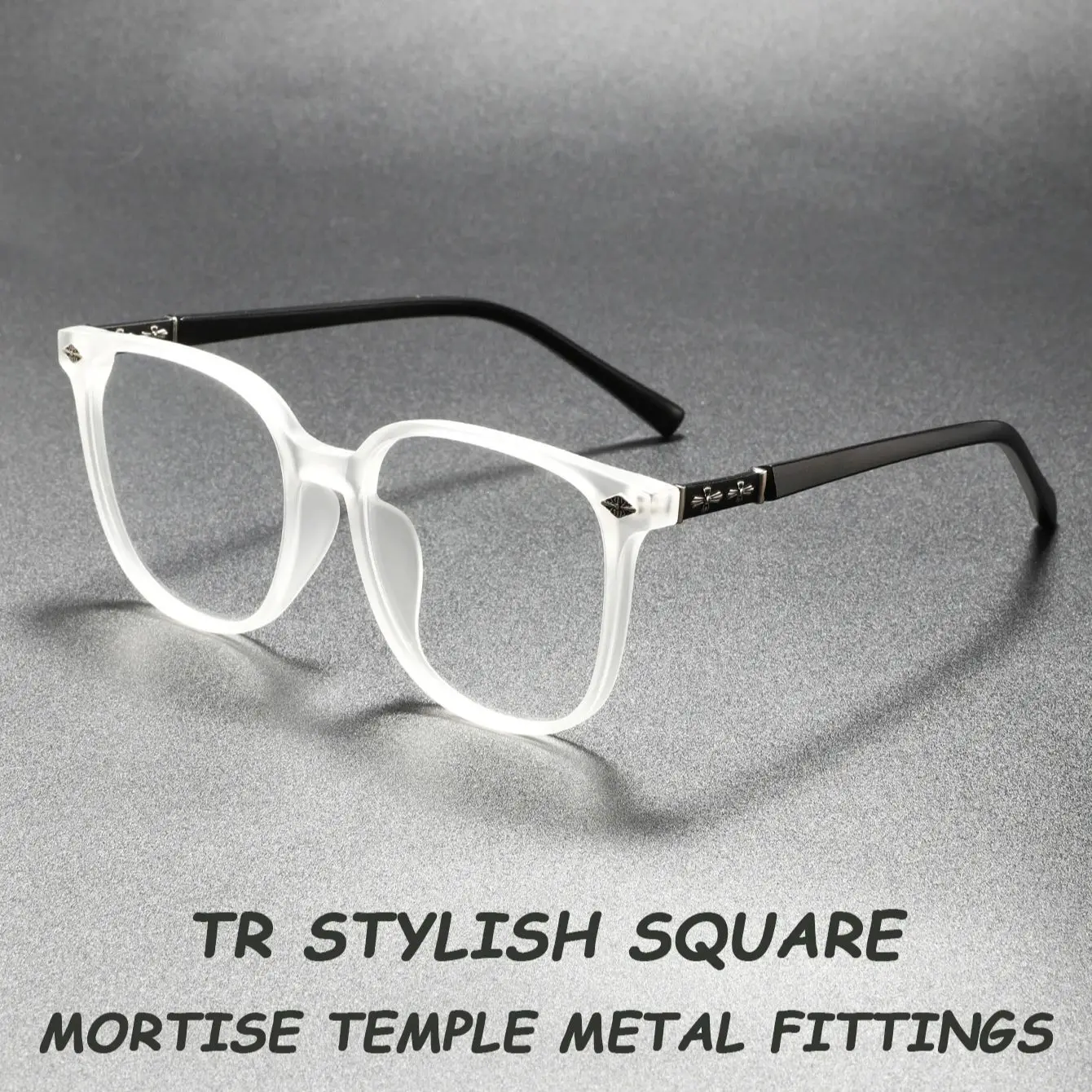 Gafas de protección contra luz azul de tendencia cuadrada de moda, virola TR unisex multicolor opcional, gafas de decoración de oficina para desplazamientos diarios