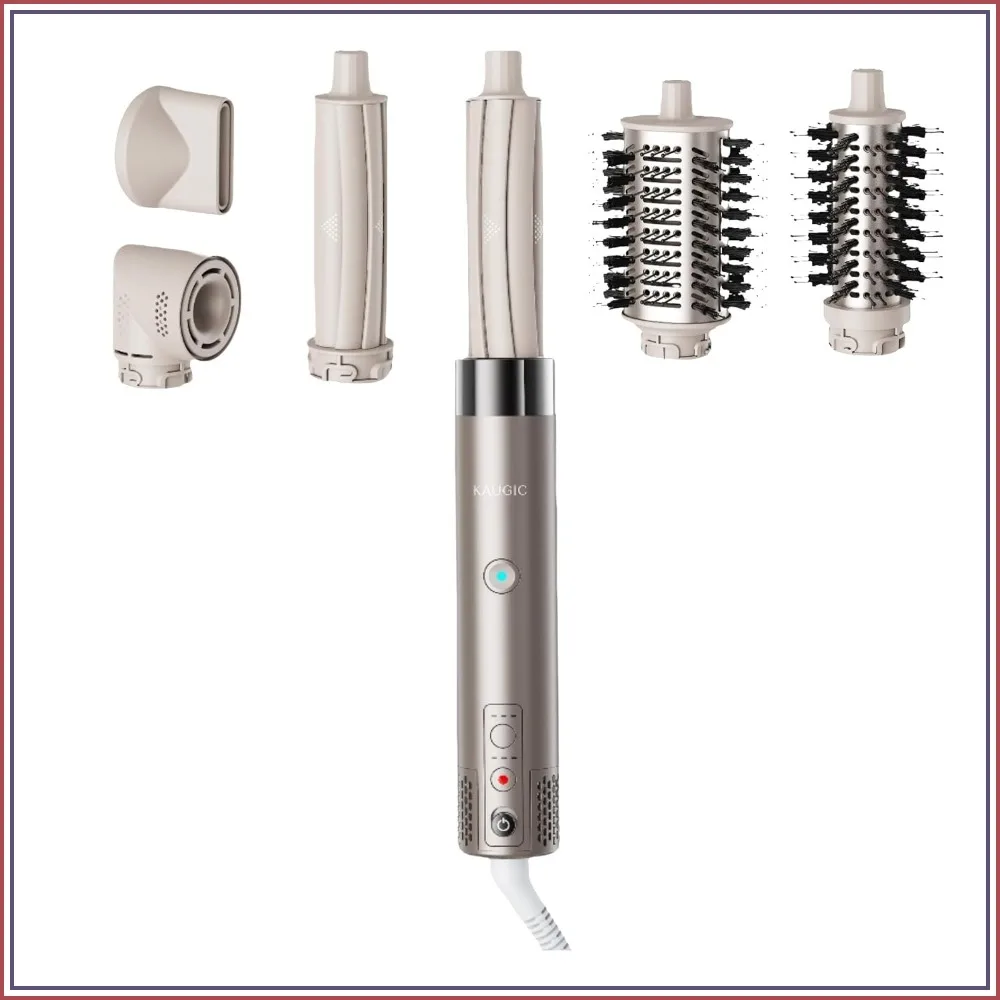 6-in-1 Hot Air Styler: High Speed Drying, No Heat Damage, Auto Wrap Curler for Curling & Smoothing