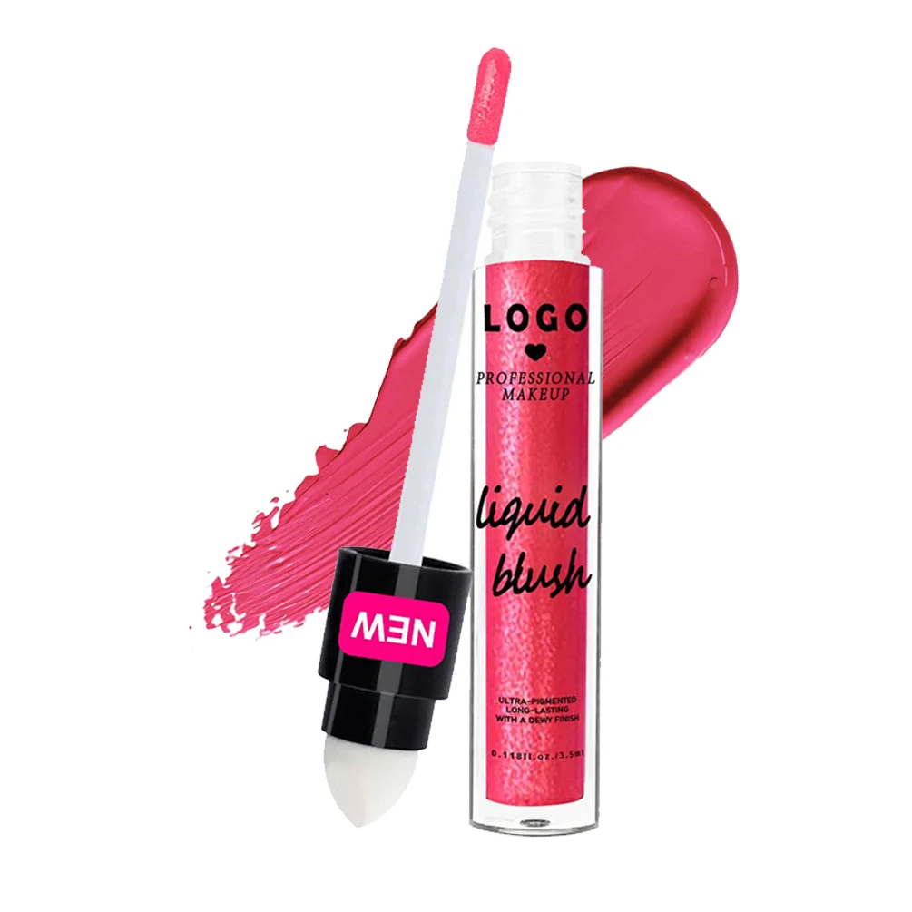 5ml Private Label Liquid Blush Custom Logo Waterproof Non-fading Rouge Pearlescent Natural Matte Pigment Bulk Face Makeup Vegan