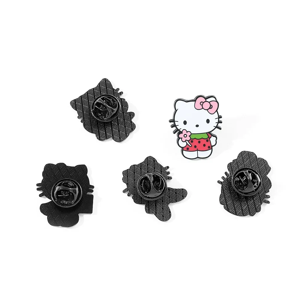 Sanrio Hello Kitty Cute Kit Cat Lapel Pins for Backpacks Brooches for Women Enamel Pin Gift Fashion Jewelry Accessories