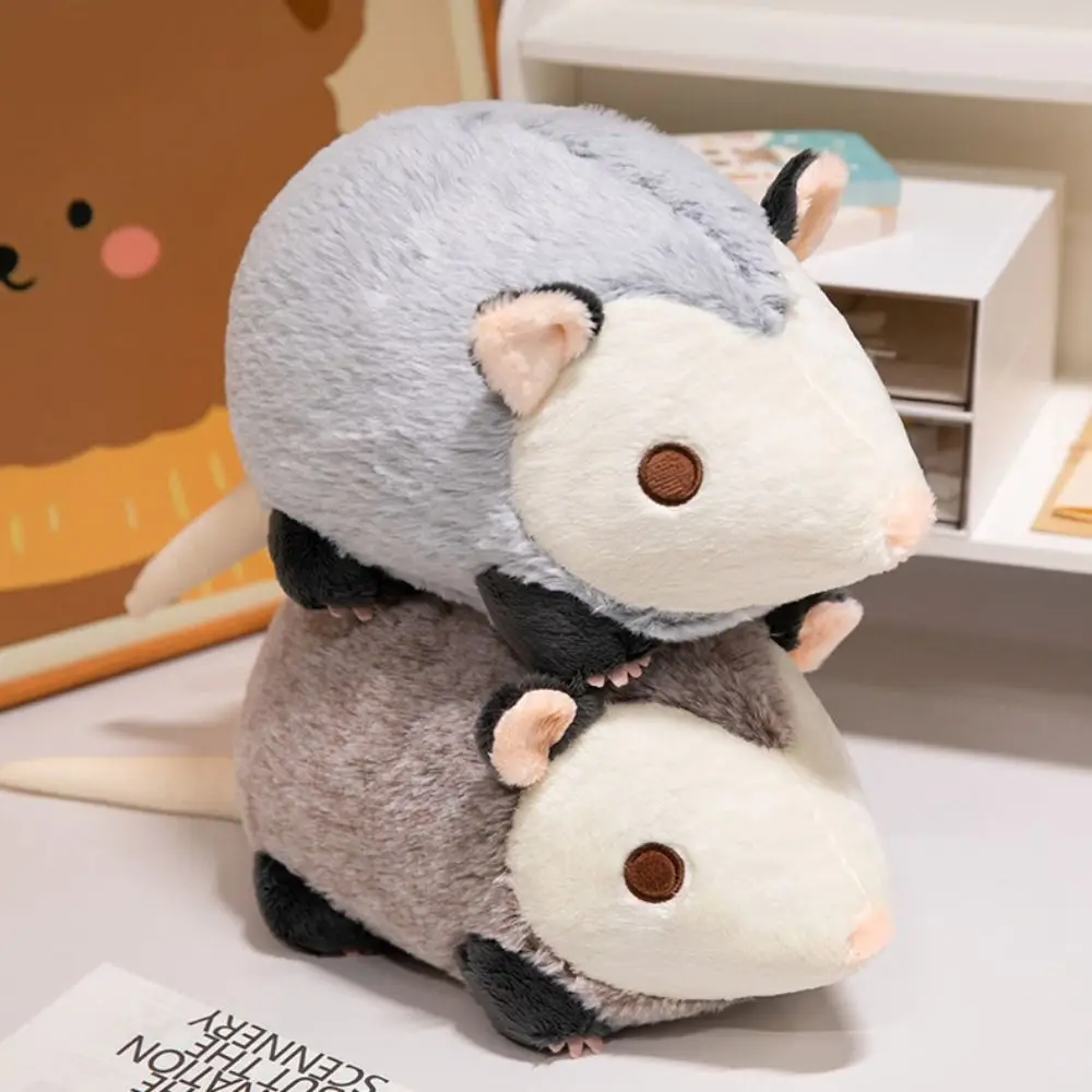 ตุ๊กตาหนูผ้าฝ้าย PP แบบจำลอง ตุ๊กตาหนูนุ่มนิ่มแบบอินเทอร์แอคทีฟ ของเล่นตุ๊กตาหนูเหมือนจริง ของสะสมตุ๊กตาหนูแบบสมจริง