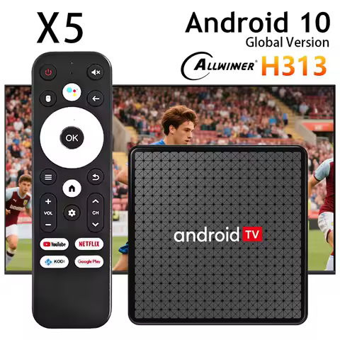 X5 Android 10.0 Smart TV BOX 2GB 16GB Allwinner H313 Quad Core 4K Wifi 6 Android TV Set Top Box Media Player 2G8G