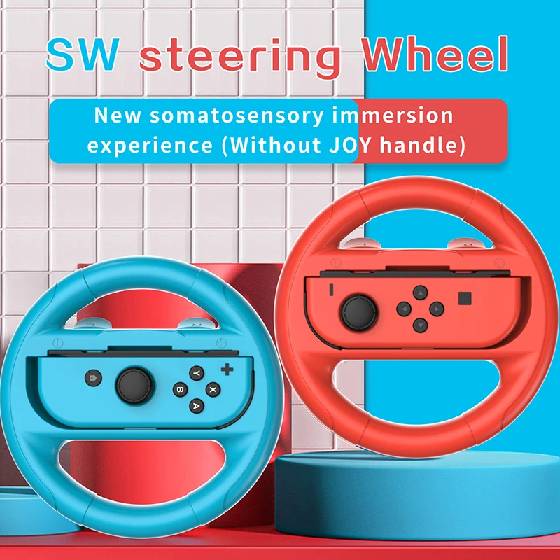 2pcs Joy-Con Wheel Game Accessories For Nintendo Switch Oled Accessories Steering Wheel Racing Gaming Controller Grip NS Holder