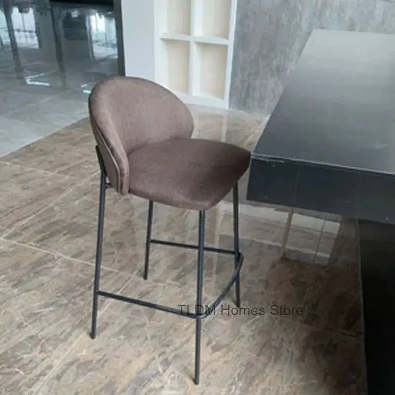 

Барные стулья Nordic Linen: Дизайнерские кованые барные стулья класса люкс для дома и кухни, высокие, модель А
