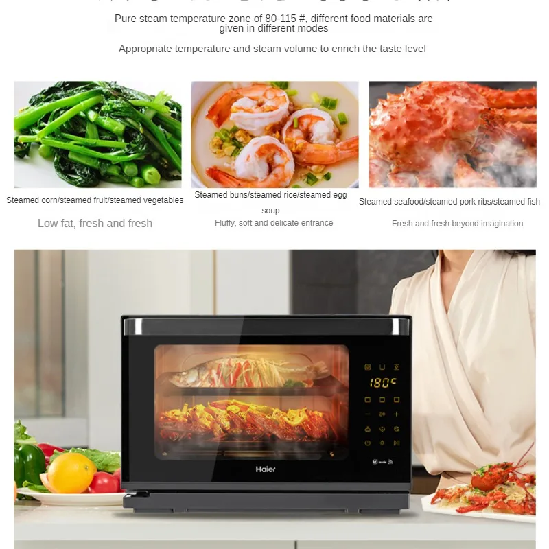 Steam Baking Oven All-in-One Machine Electric Oven Large Capacity Steaming and Baking Kitchen Steam Baking Oven Household