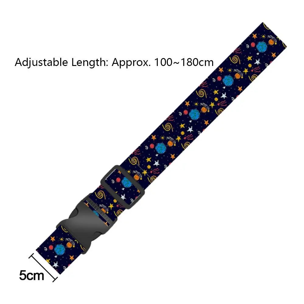 حزام أمتعة قابل للتعديل مع مشبك ، مشبك حقائب مطبوع عصري ، حقيبة حقيبة سفر ، حزام ربط الأمتعة ، إكسسوارات سفر ، حقيبة تخييم