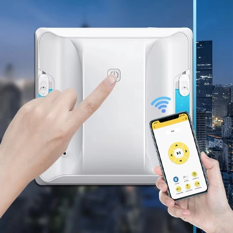 AI Window Cleaning Robot Deep/Normal Modes App Control & Tile/Glass Use Intelligent Cleaner Robot Window Washer