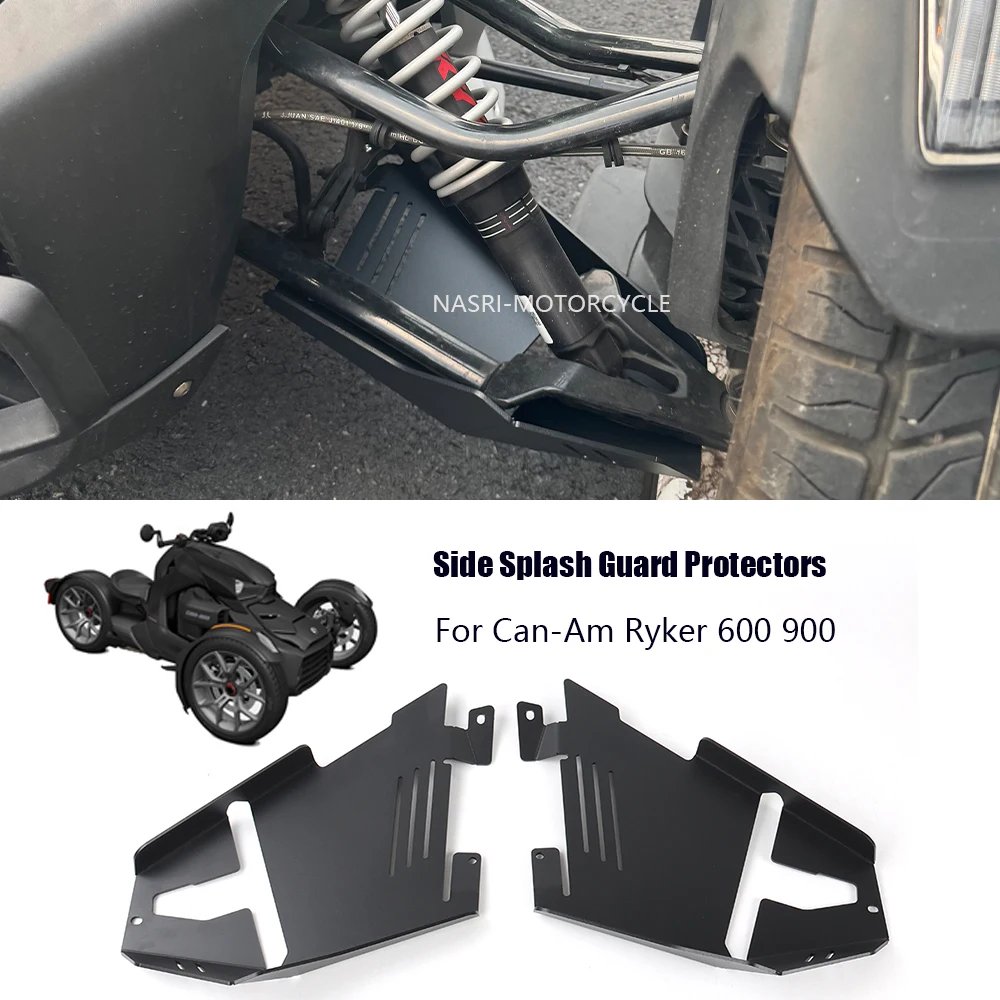 can-am-ryker-sport-600-900-ace-rally-2018-2025年式-オートバイ用-ブラック-サイドスキッドプレート-フレーム-エンジンガード-シャーシプロテクター-カバー