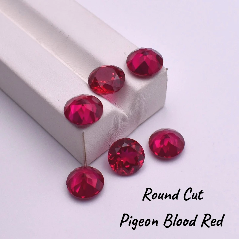 

Lab Grown Ruby Pigeon Blood Red Round Cut Available Gem Premium for Jewelry Setting&Custom Design Selectable AGL Certificate