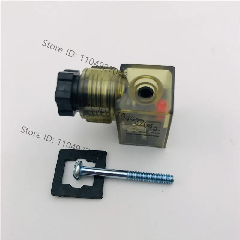 for Air Valve Solenoid Valve Plug Connector DIN43650C Type 110 Plug Junction Box Socket Light Type C Pitch 9.4