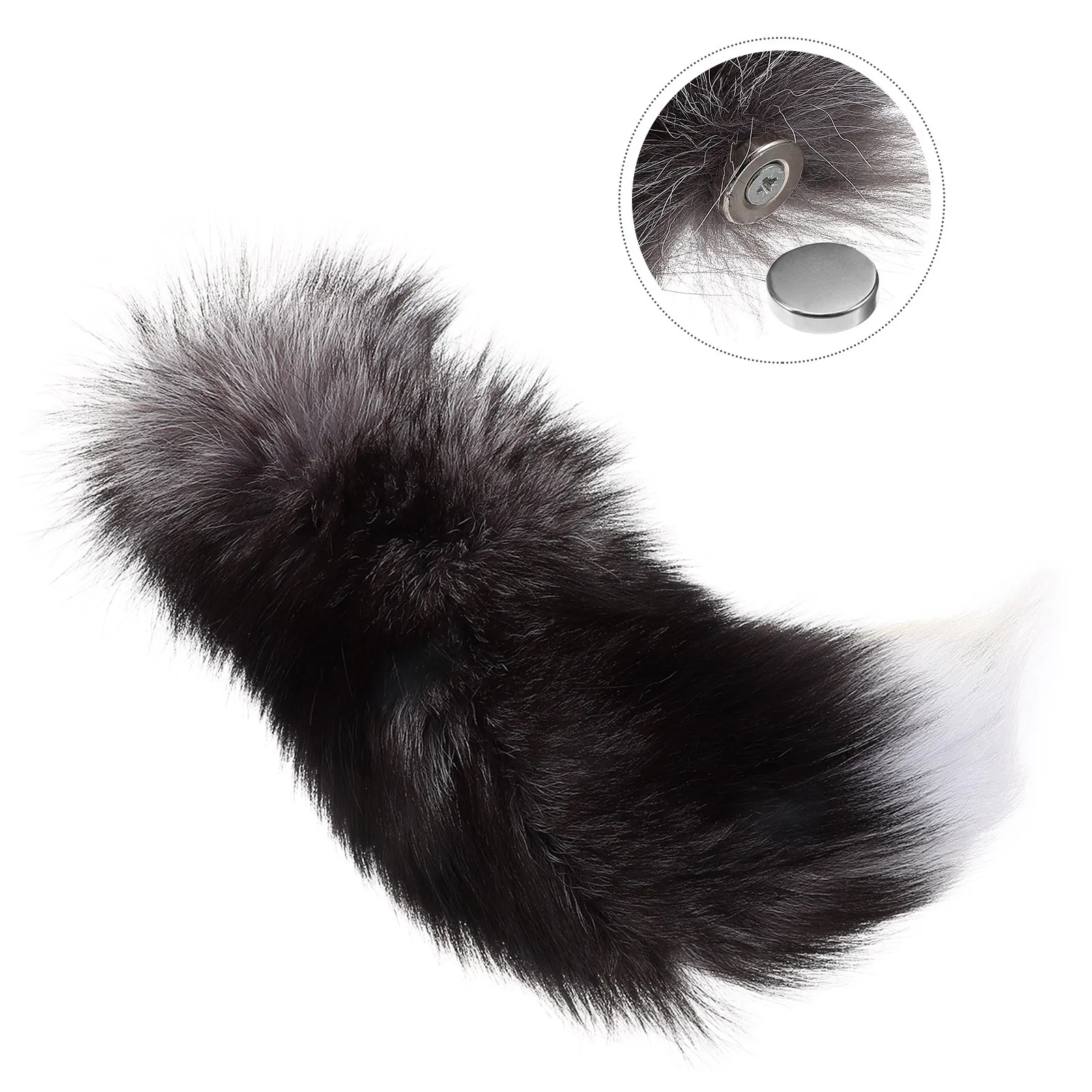 Acessório de cauda de raposa, fecho magnético fofo para cosplay, festa, performance, fantasia de animal, adereço para halloween, carnaval, vestir-se