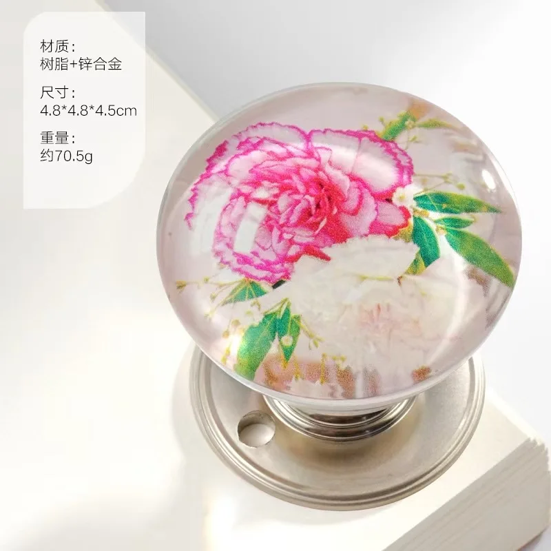 Creative and Fashionable Resin Handle Cabinet and Wardrobe Door Handle Decoration Resin-embedded Handicrafts Crystal Goal Handle