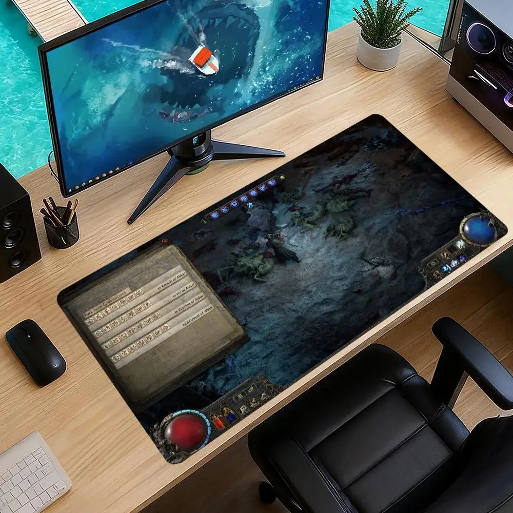Path of Exile 2 Mouse Pad Gaming office Accessories Mousepad Large Game Keyboard overlock Non-slip Desk Mat Diy