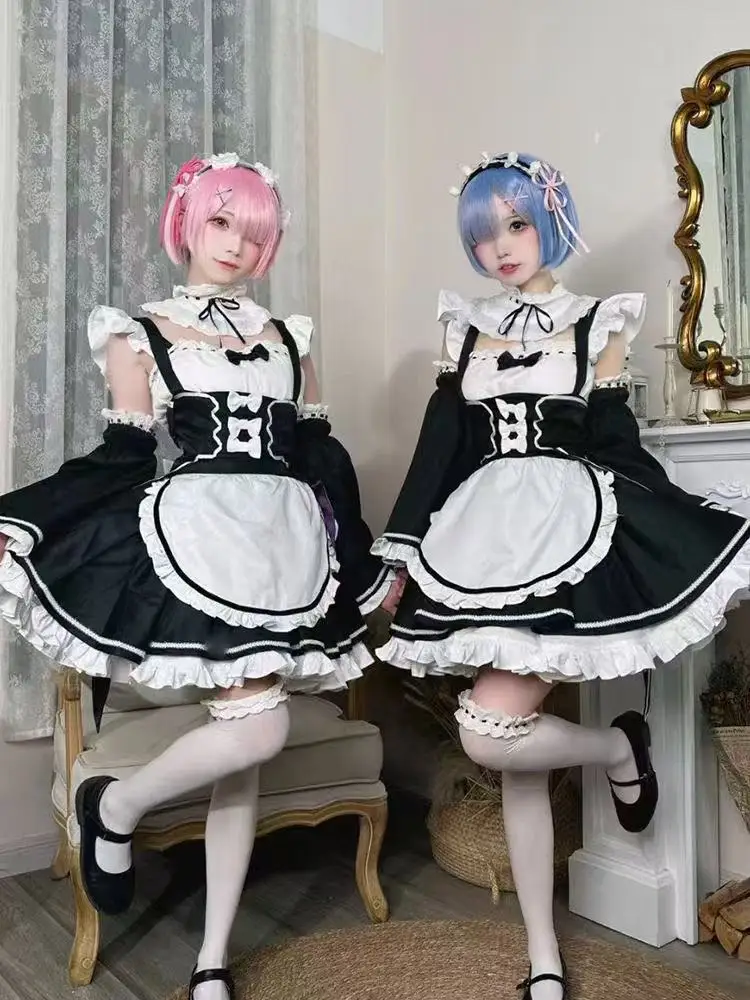 

Starting from scratch, living in a different world. Ramrim maid cosplay costume, complete set of cosplay costume, loli girl