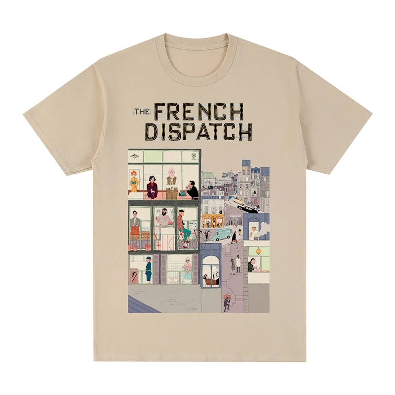 Wes Anderson Cotton Men T shirt New TEE TSHIRT Tops Unisex the french dispatch Timothee Chalamet T-shirt  COTTON  anime clothes