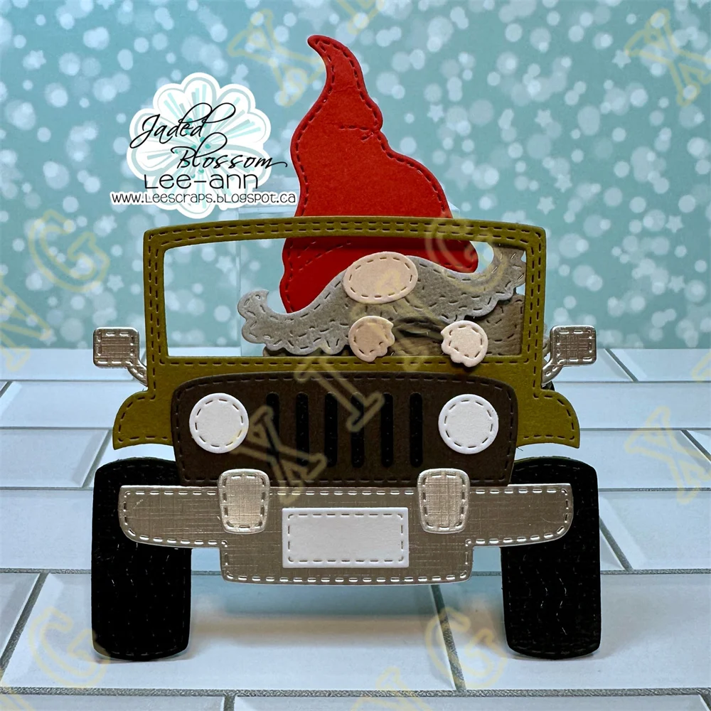 New Gnome The Road Less Traveled Tire Tracks Metal Cutting Dies Stamps Stencil for Scrapbook Diary Decoration Embossing Template