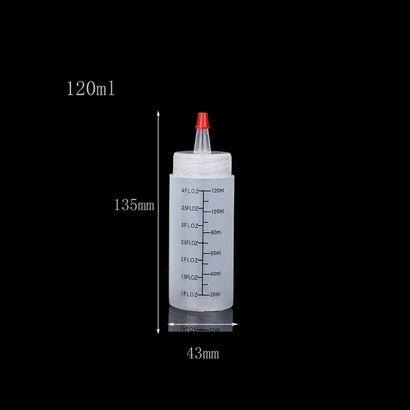 10 Stuks 120 Ml-1000 Ml Lege Plastic Sauzen Flessen Lekvrije Squirt Knijpfles Container Voor Salade ketchup Bbq Saus Siroop Olie