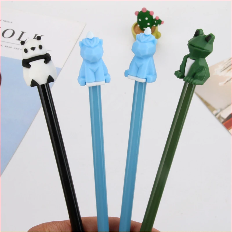 Wholesale Creative Animal Neutral Pens Set Cartoon Panda Unicorn Frog School Office Stationery Back To School