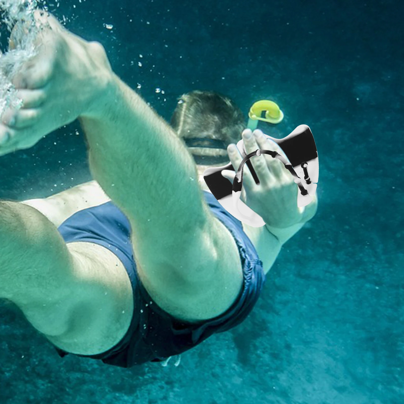 

1Pair Silicone Webbed Swim Gloves Swimming Training Gloves Adjustable Hand Paddles for Swimming Practice Adults and Kids