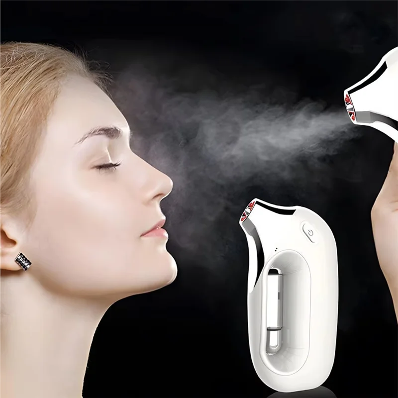 ABUD-Handheld Oxygen Injection Facial Skin Moisturizing Mist Airbrush Portable Mini Oxygen Cylinder Red