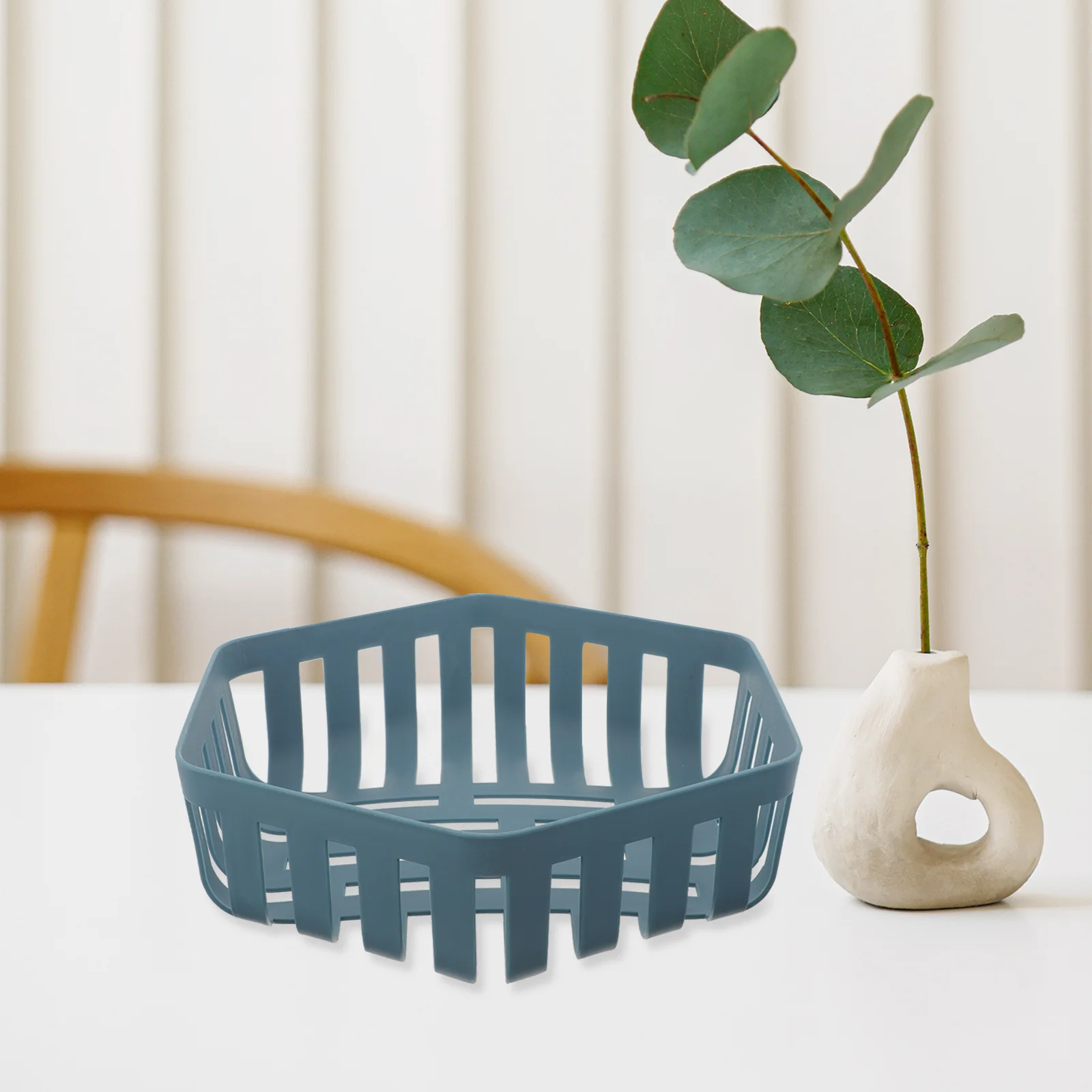 

2Pcs Plastic Hollow Fruit Storage Basket Large Capacity Kitchen Organizer Multipurpose Vegetable Holder Fruit Container