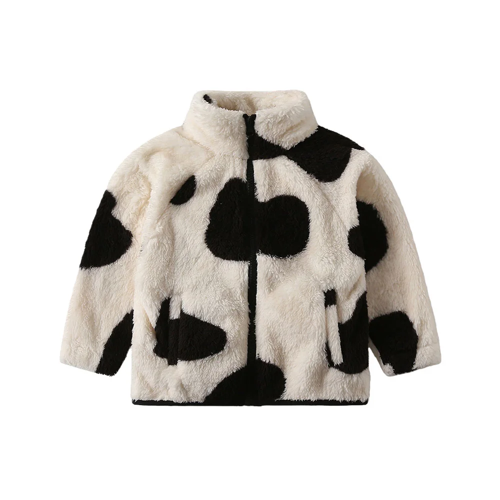 2-7T New Arrival All Printed Fleece Boys Girls Outwear Zipper Jackets Coats Toddler Coats Clothing