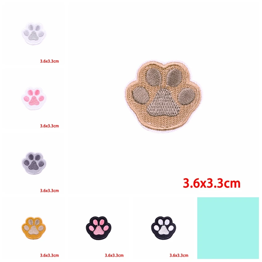 5pcs Cartoon Patch Embroidered Patches DIY Various Cat Claws Iron On Patches For Clothing Jackets Sew Embroidery Stickers