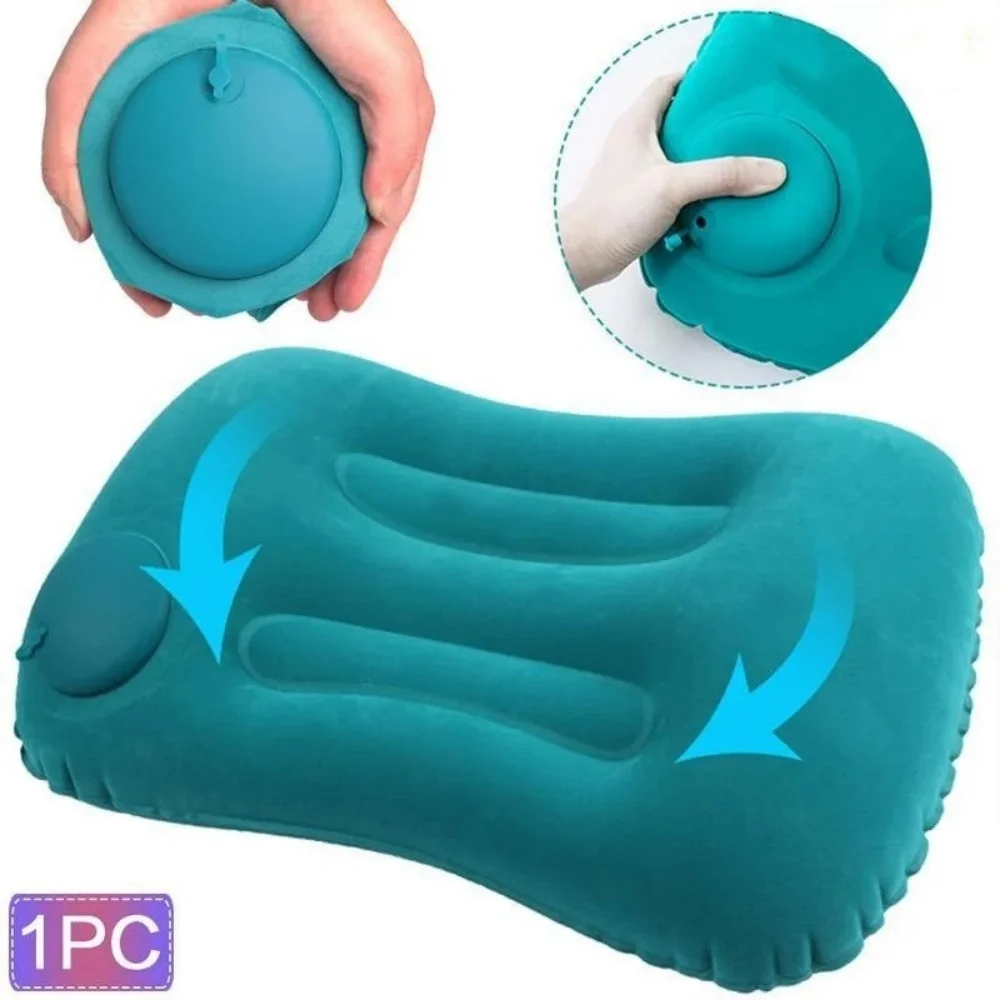 Travesseiro Inflável Portátil para Viagens ao Ar Livre, Travesseiro de Camping, Travesseiro para Cintura, Protetor de Pescoço, Travesseiro para Carro para Suporte Lombar e de Pescoço