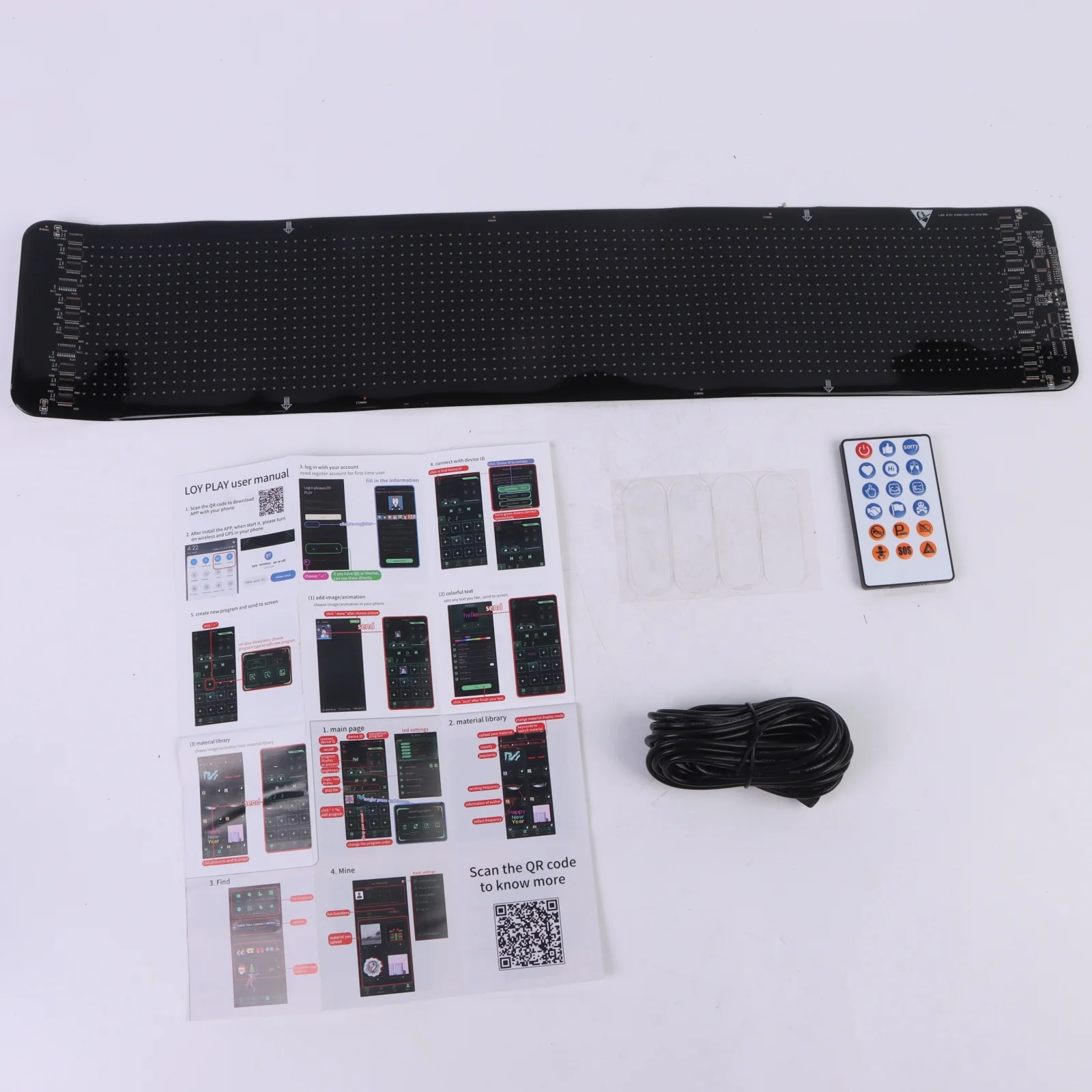 DPGKITS 1個 LED車載ディスプレイ画面 トラックライトボード フレキシブルカーDIYピクセルスクリーン 16 * 96ピクセル 車アクセサリー卸売