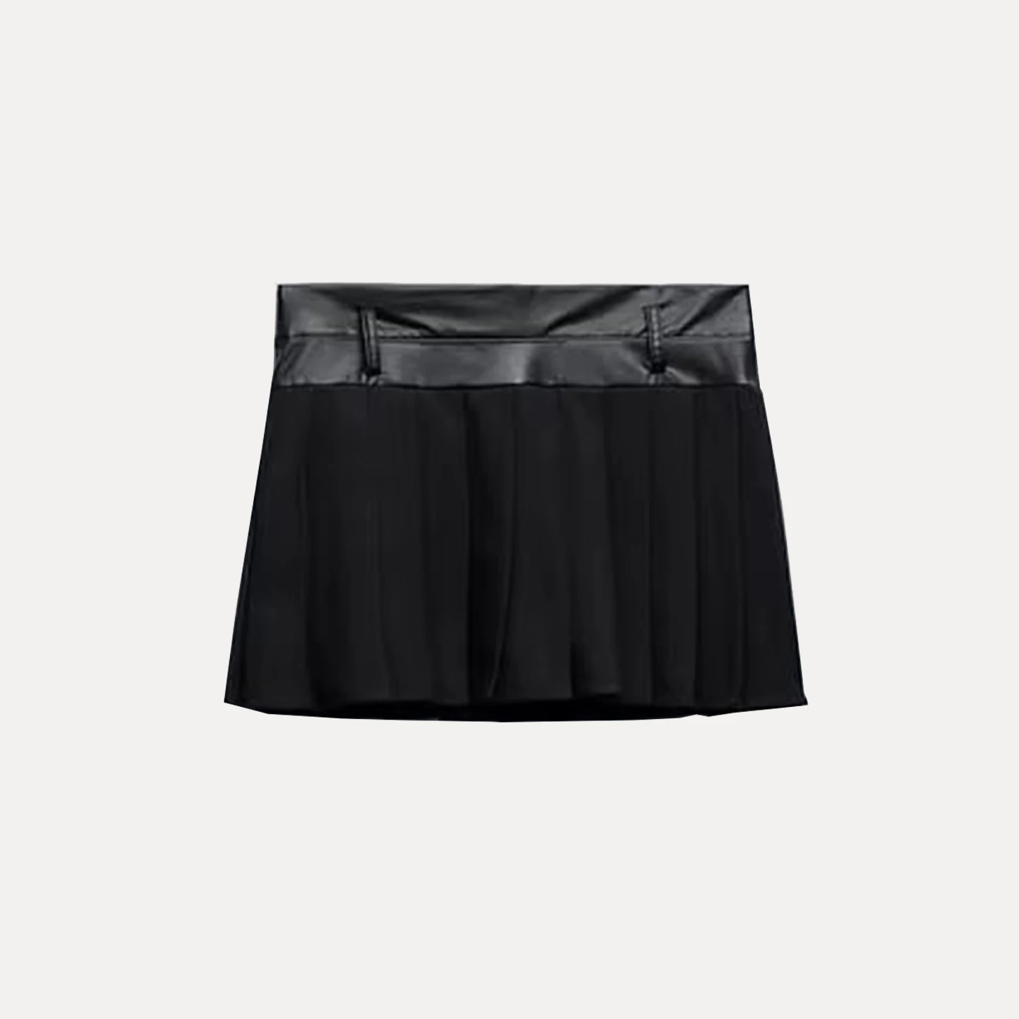 Z High Waist Leather Effect ort Skirt Women's Faion 2025 New Sle Slimming Versatile  Skirt Stand Fit