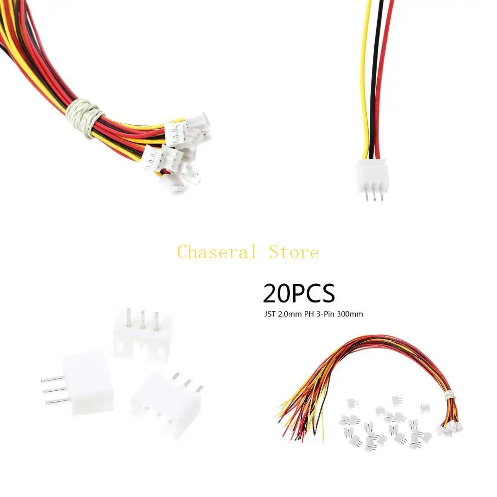 

E7CE 20 SETS MINI MICRO JST 2.0 3-контактный разъем с проводами кабели 300 мм