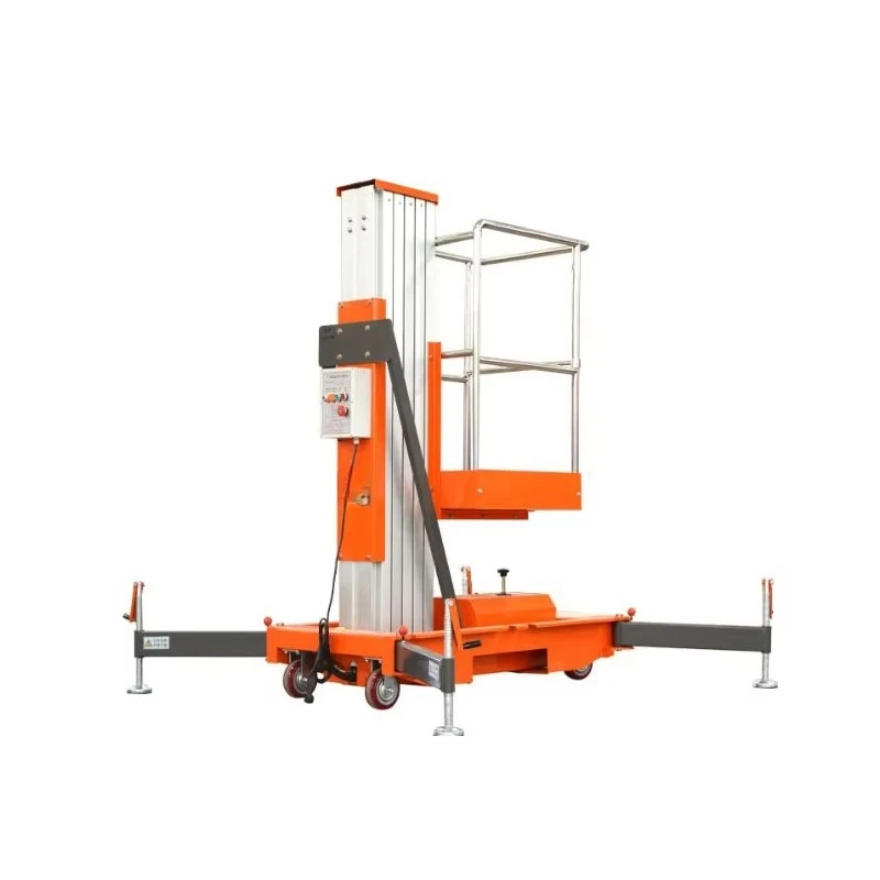 Double-mast Aluminum Alloy Aerial Work Electric 4m 6m 8m 10m 12m 14m Small Mobile Scissor Lift Platform on Wheels Customized
